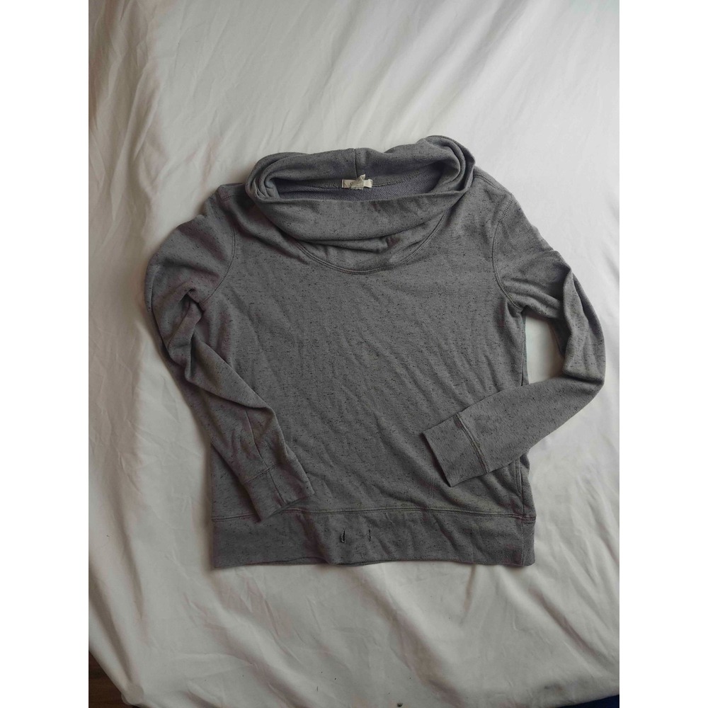 Caslon Sweatshirt Womens Medium Gray Cowl Neck Pullover Athleisure Casual Pocket